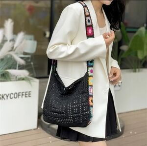 Black Crochet Crossbody/Shoulder Bag